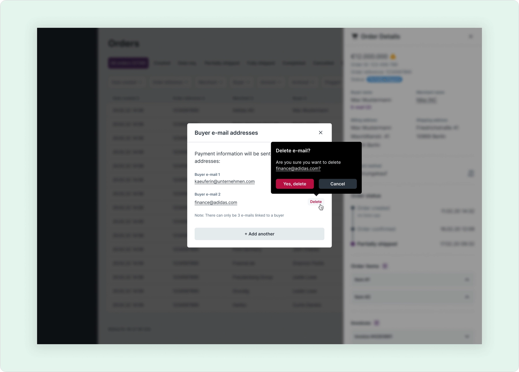 Actions popover on click 