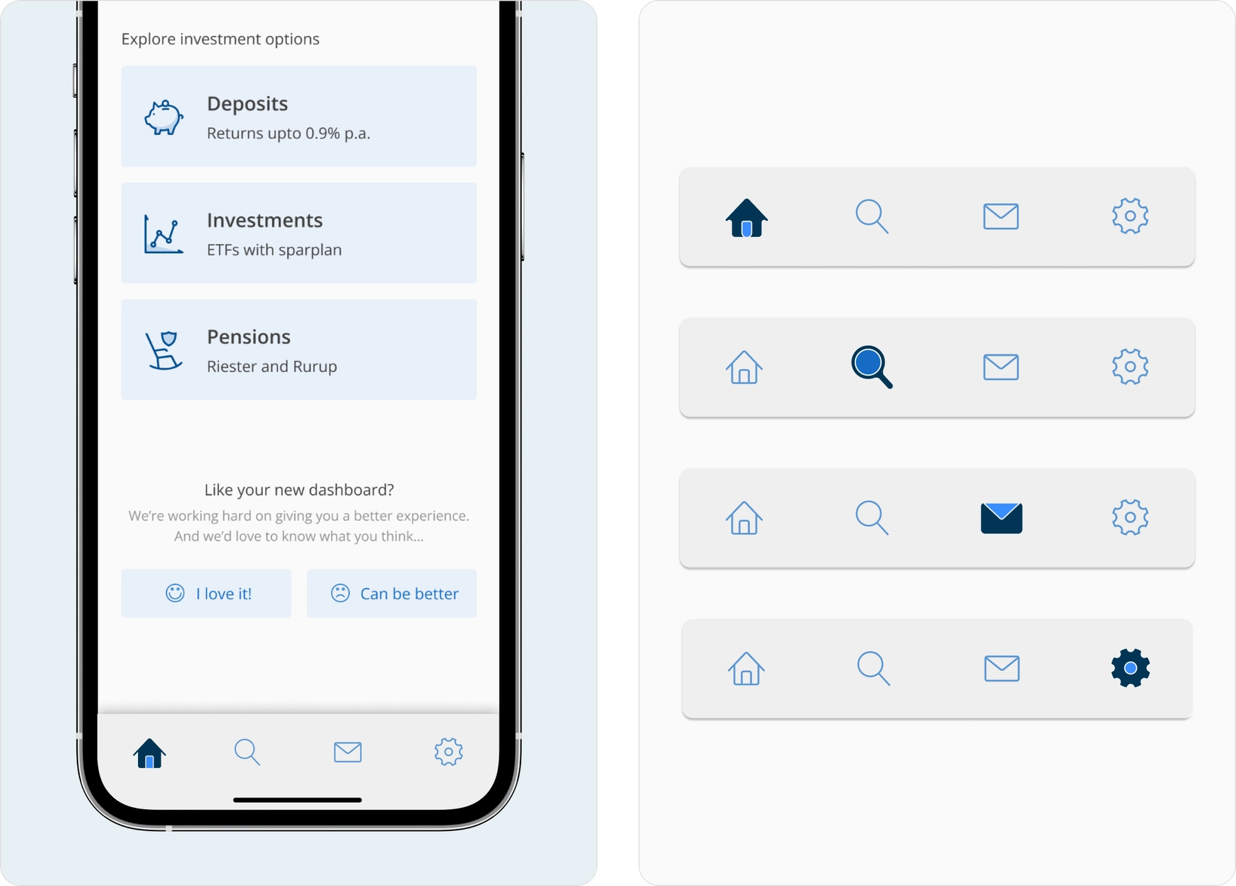 Inline user feedback & Navbar design